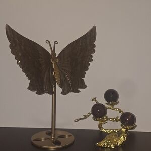 Elegant Brown Butterfly Sculpture
